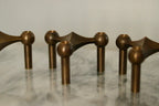 Trio of Vintage Brass Candle Holder by Stoff Nagel