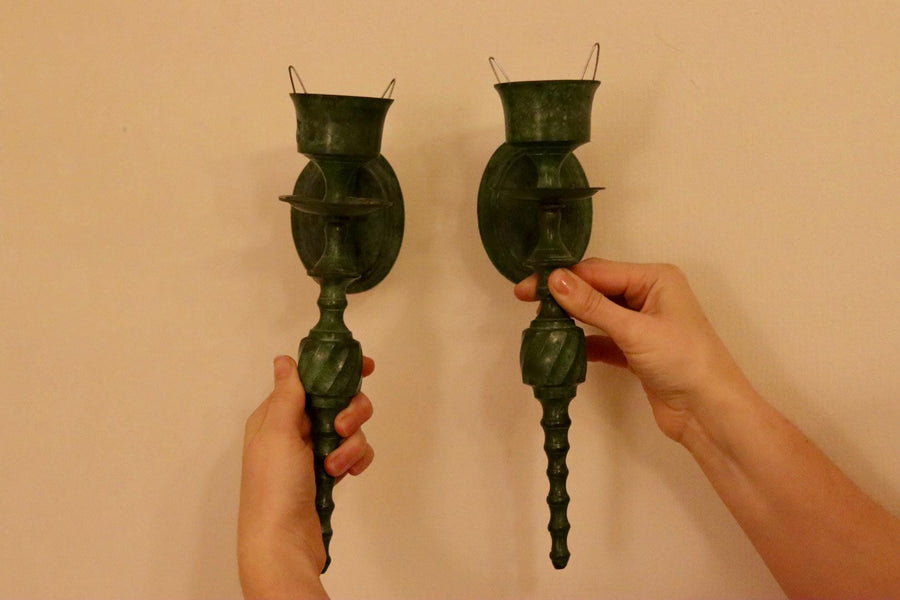 Post Modern Verdigris Sconces