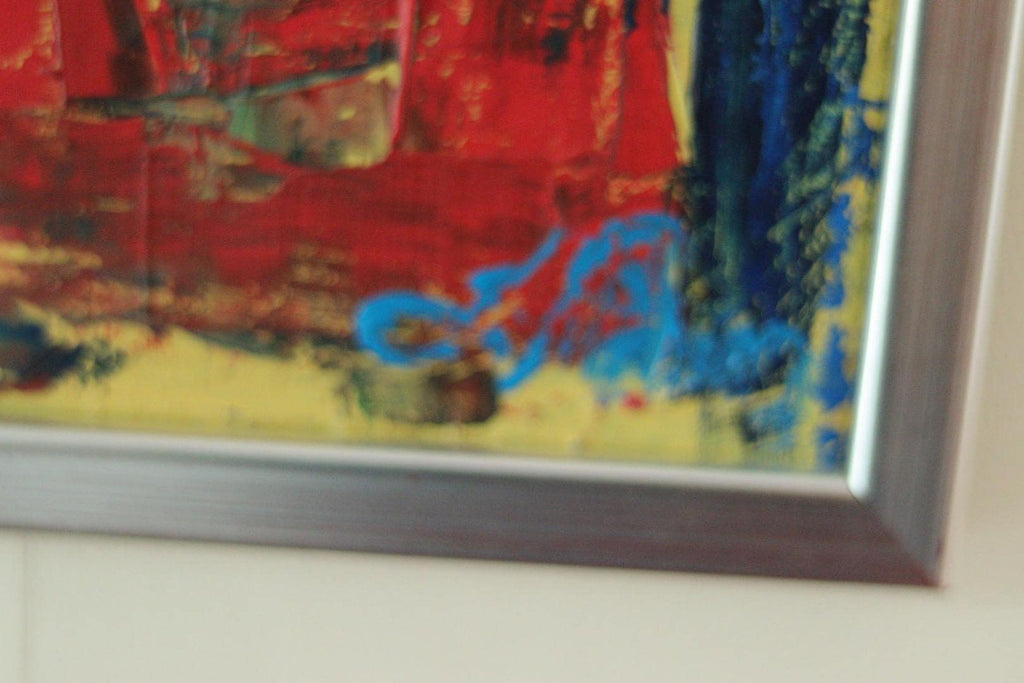 Original Vintage Abstract Oil on Canvas