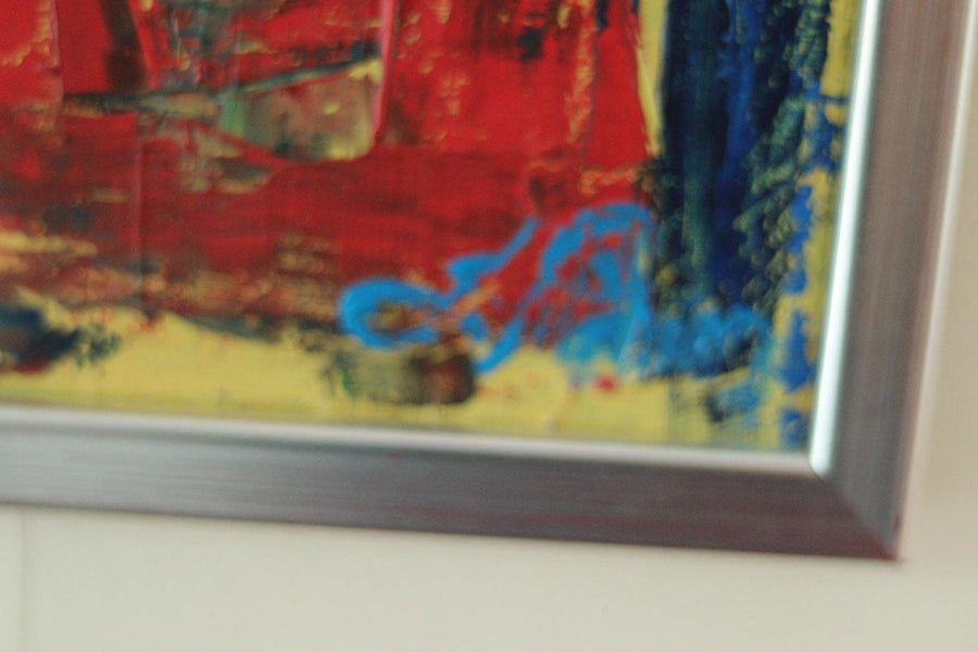 Original Vintage Abstract Oil on Canvas