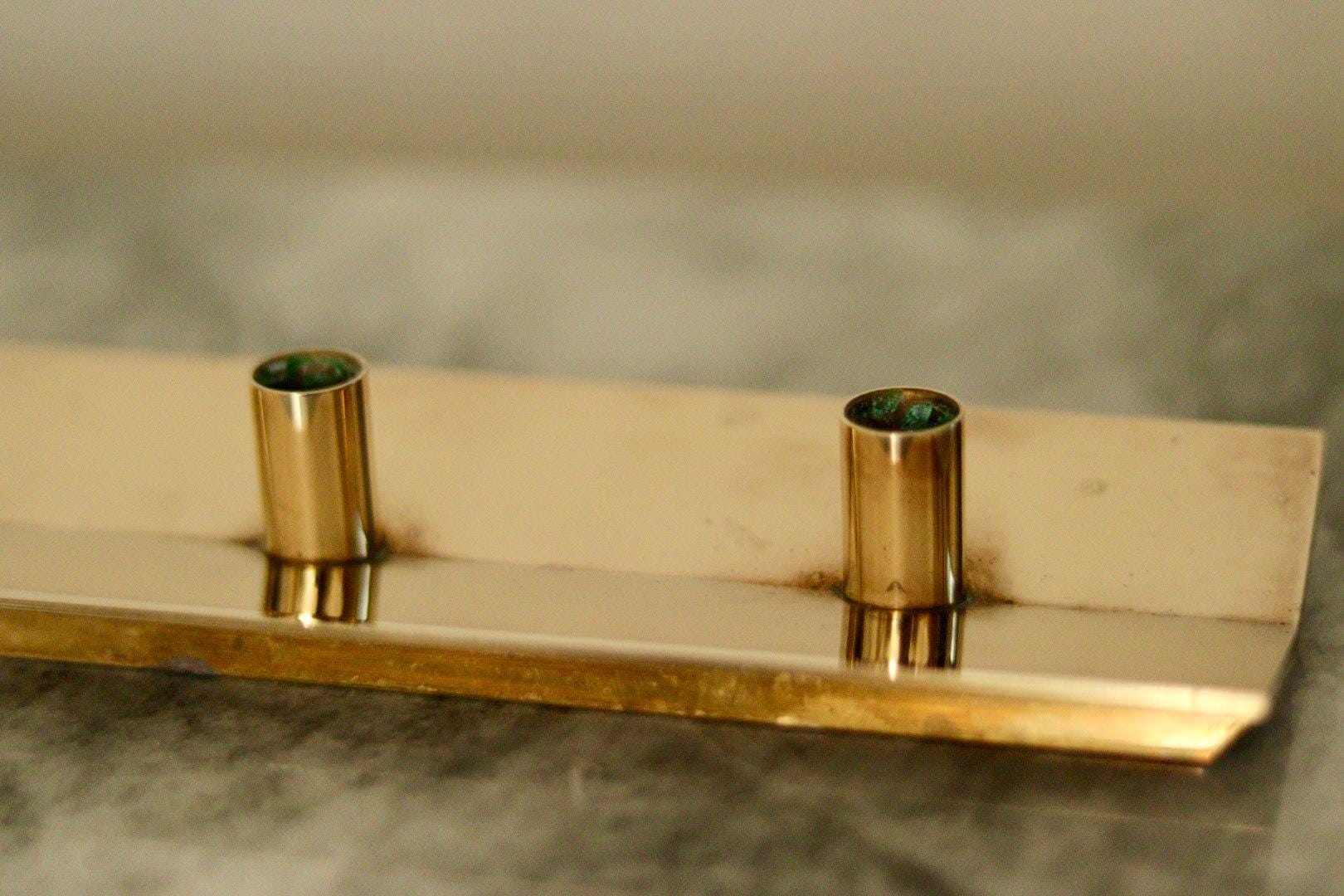 Mid-Century Swedish Brass Candelabra by Pierre Forsell for Skultuna