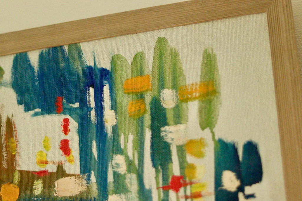 Original Swedish Abstract Oil Painting – Signed “akke61”