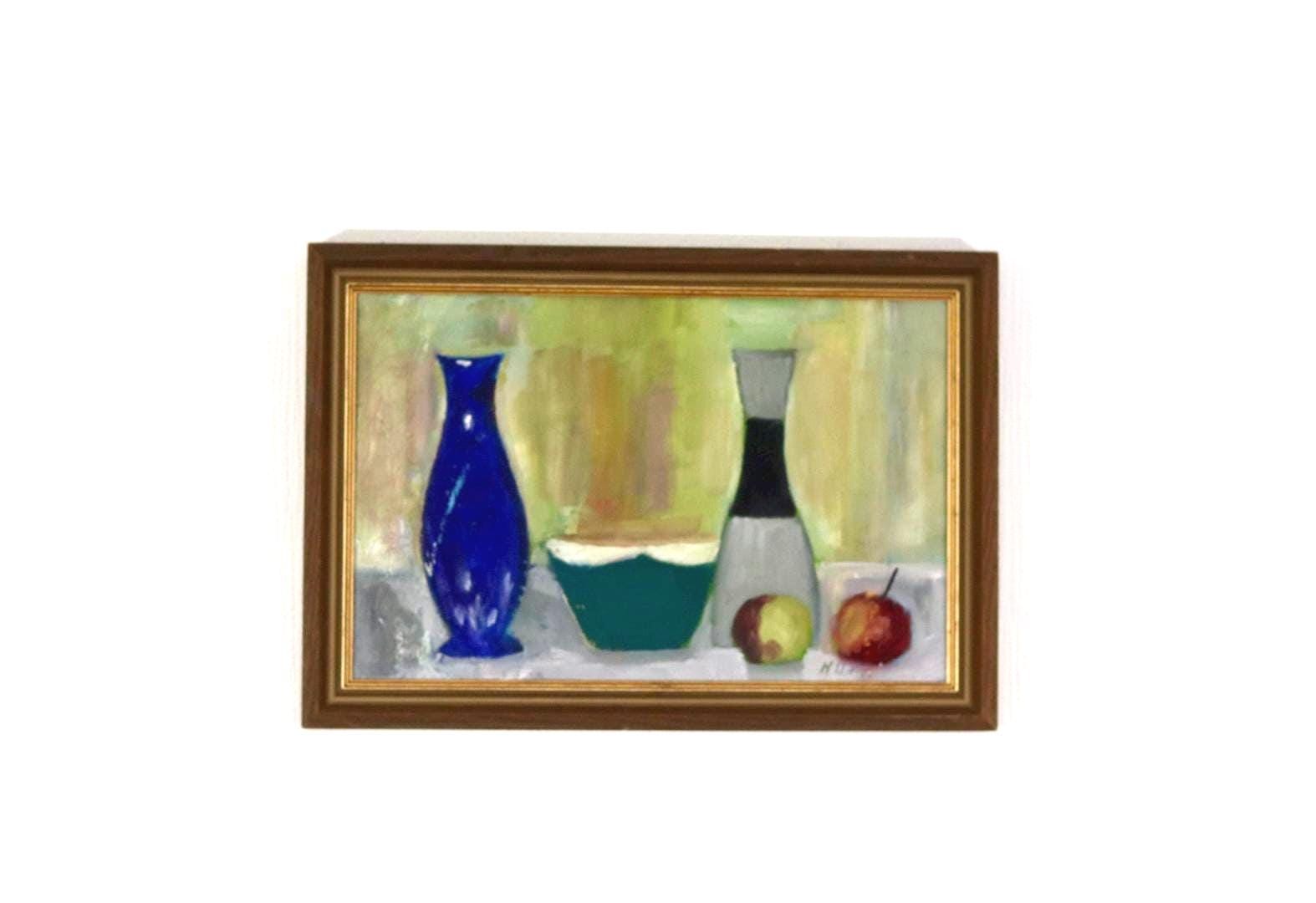 “Bowl, Vase and Fruit” by K. W. N.