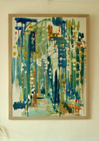 Original Swedish Abstract Oil Painting – Signed “akke61”