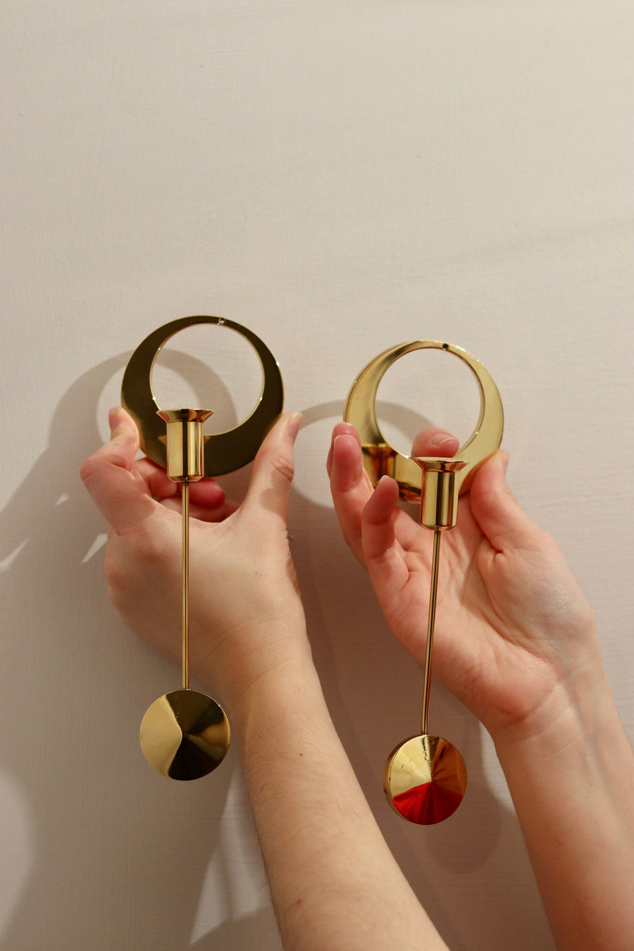 Pair of Brass sconces By Arthur Pe, Kolbäck