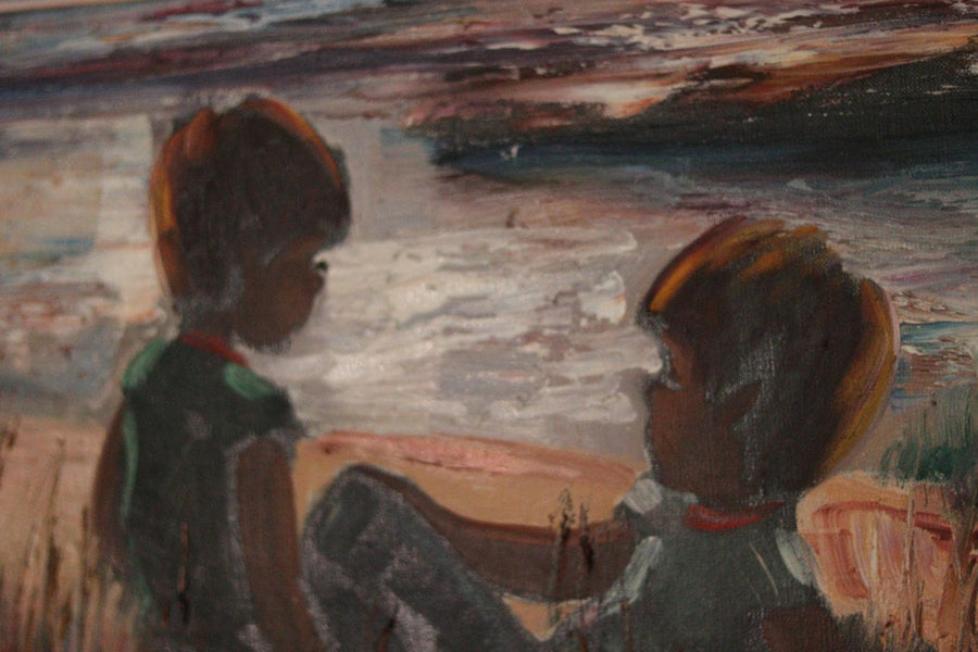 Children on the Beach by T. Larsson