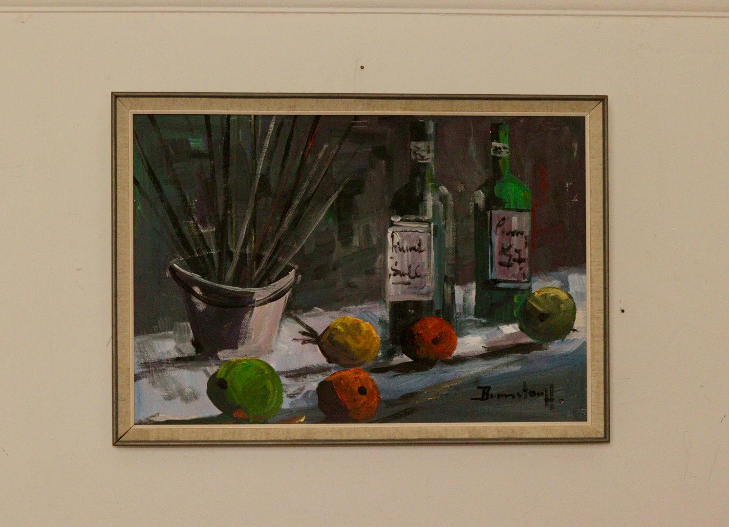 "Still Life, Wine and Fruit  " by Bronstolf