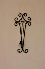 Pair of vintage black metal sconces