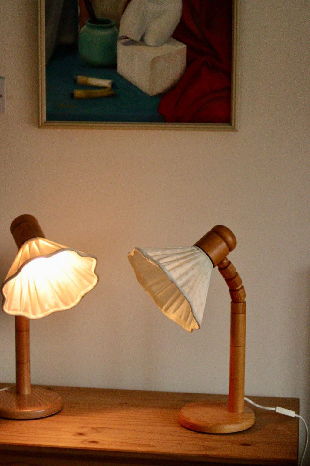 Vintage Pine Table Lamp by Solbackens Svarveri, Sweden, 1970s