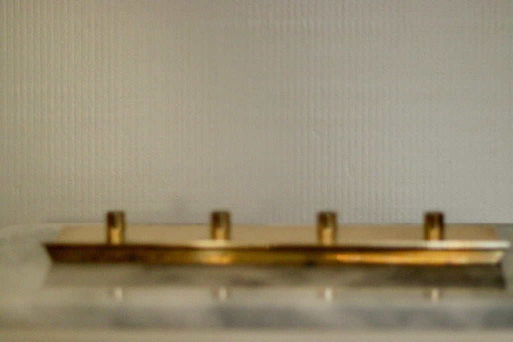 Mid-Century Swedish Brass Candelabra by Pierre Forsell for Skultuna