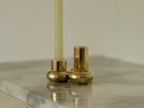 Trio of Mid-Century Swedish Brass Candle Holders