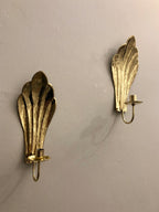 Pair of Mid-Century Swedish Brass Sconces by Firma Lars Holmstrom Arvika