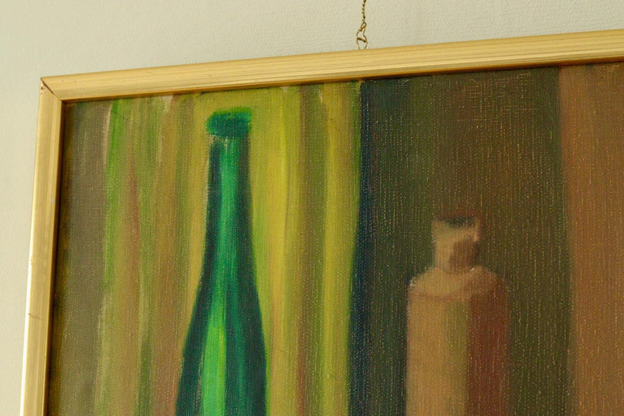 "Still Life Bottles and Apples" – Hugo Olson