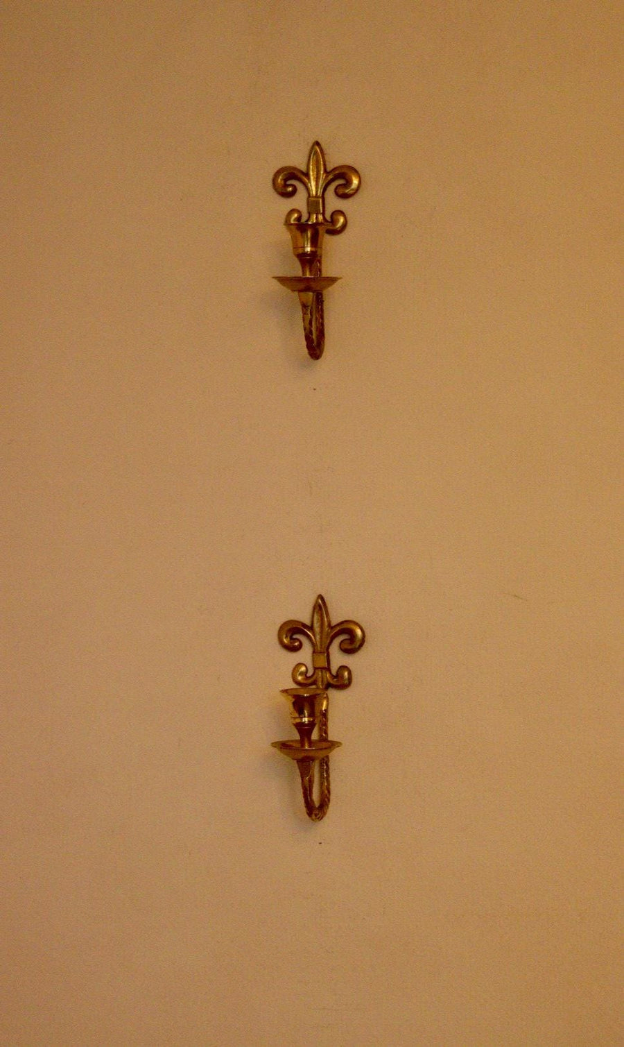 A Pair of Vintage Brass Sconces