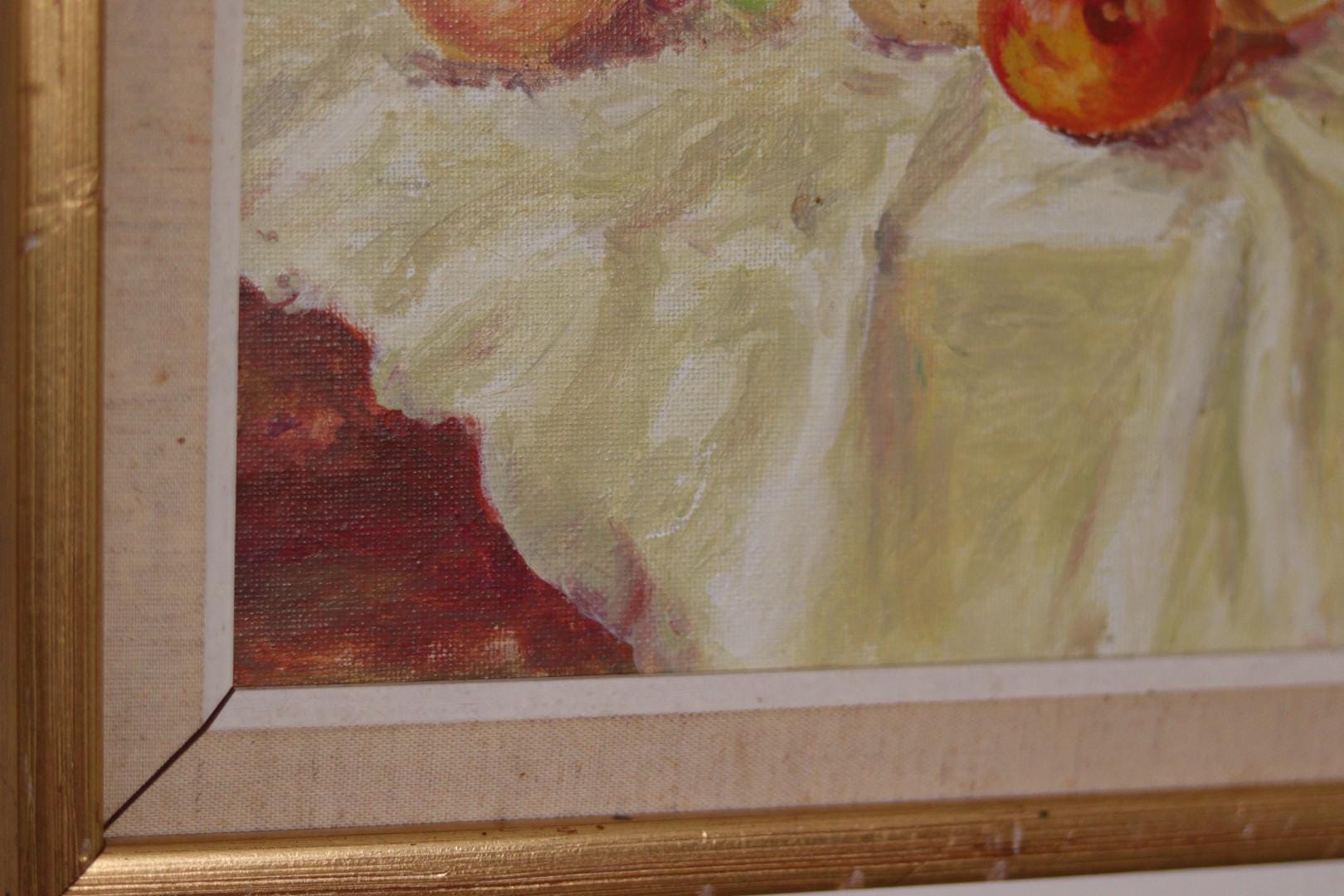 “Still Life with Fruit and Bottle” by A.K.