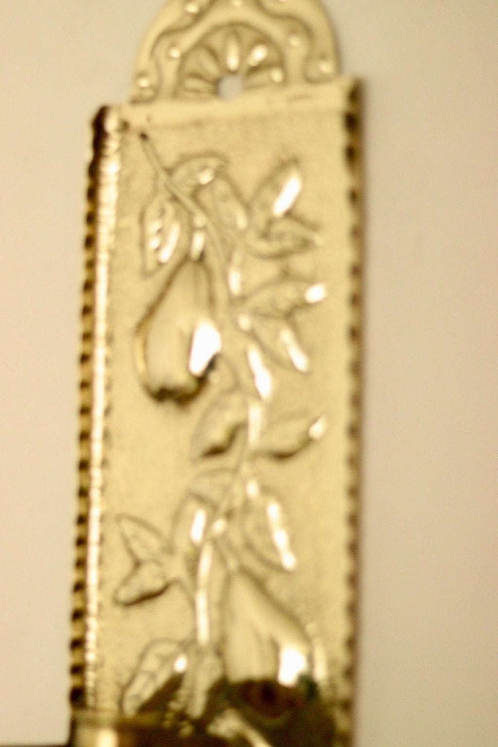 Vintage European Brass Sconce in Pear Motif
