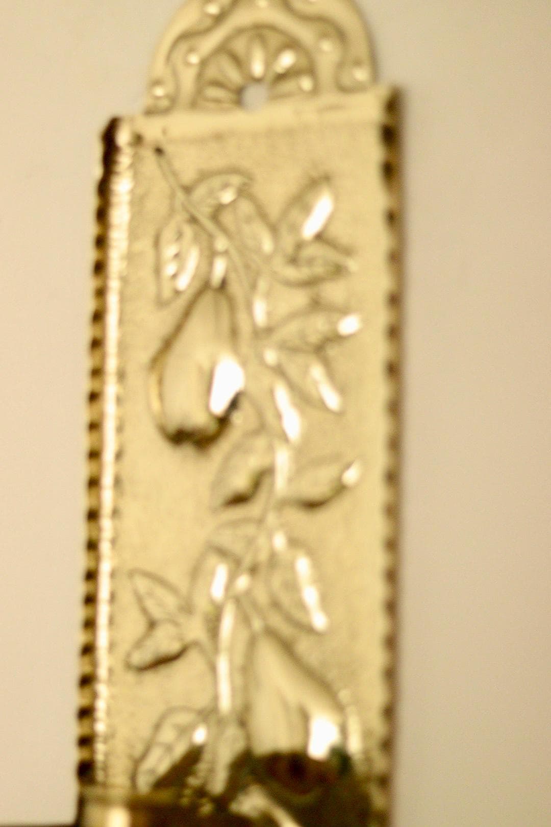 Vintage European Brass Sconce in Pear Motif