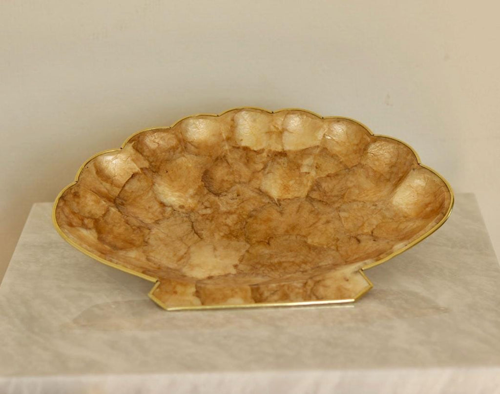 Vintage Scallop Capiz Shell Plate