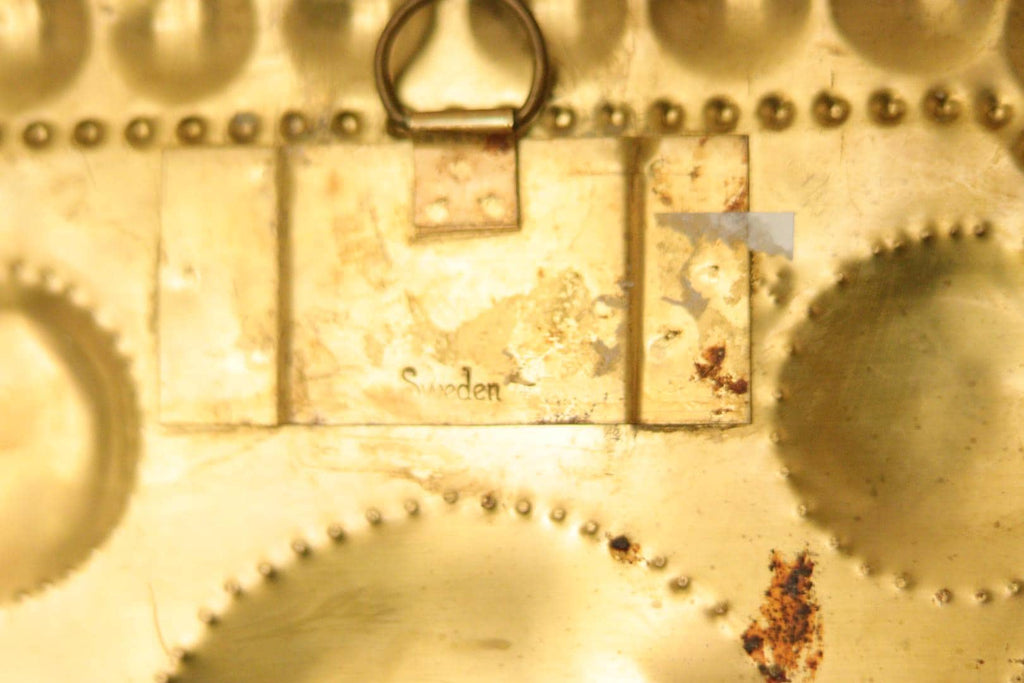 SINGLE Mid Century Swedish Brass Sconce for two candles