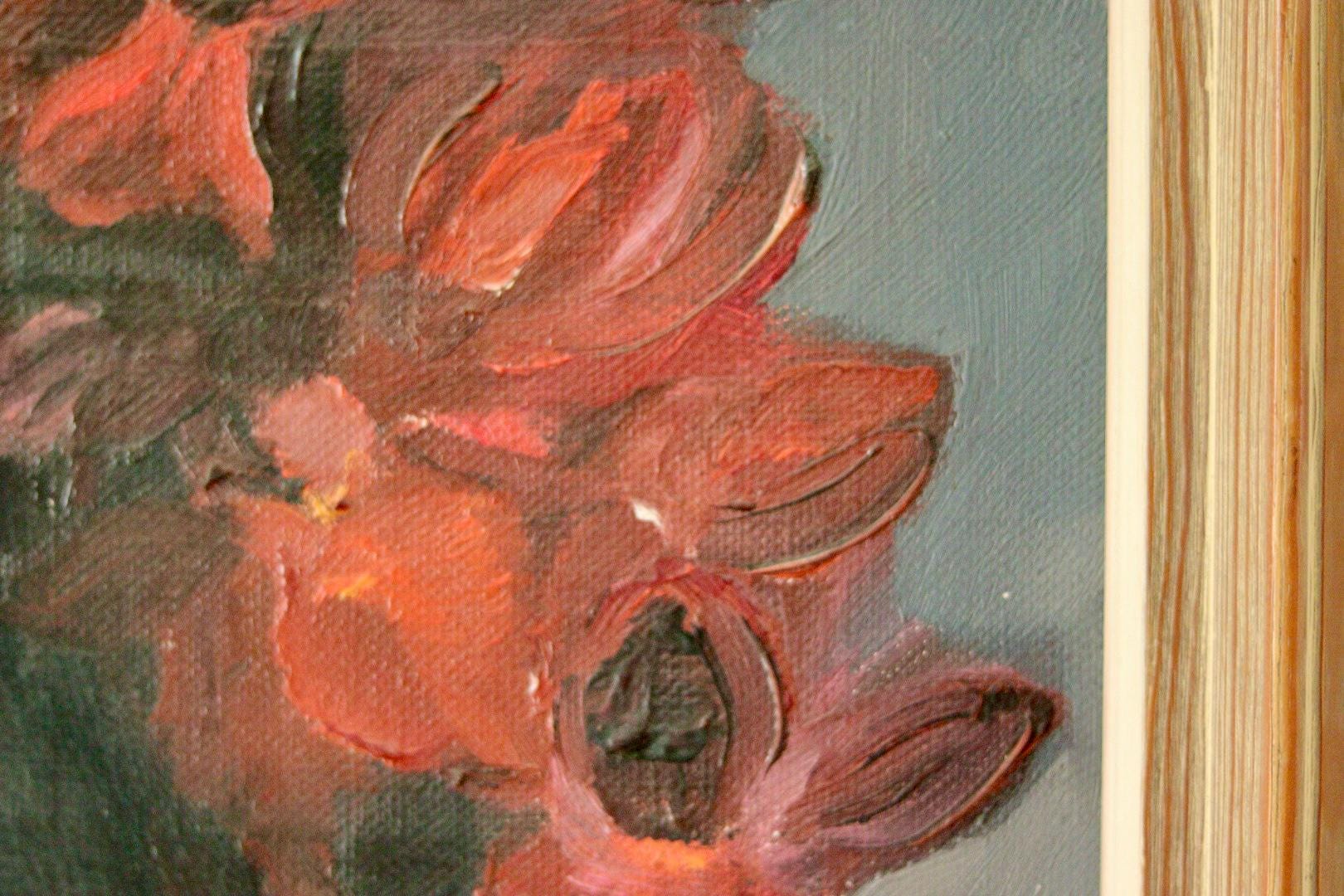 Original Vintage Oil on Canvas – "Flowers"
