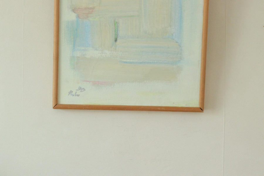 Mid-Century Original Swedish Oil on Canvas "Virginia" by Pabu