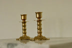 Pair of Vintage Swedish Brass Candle holders