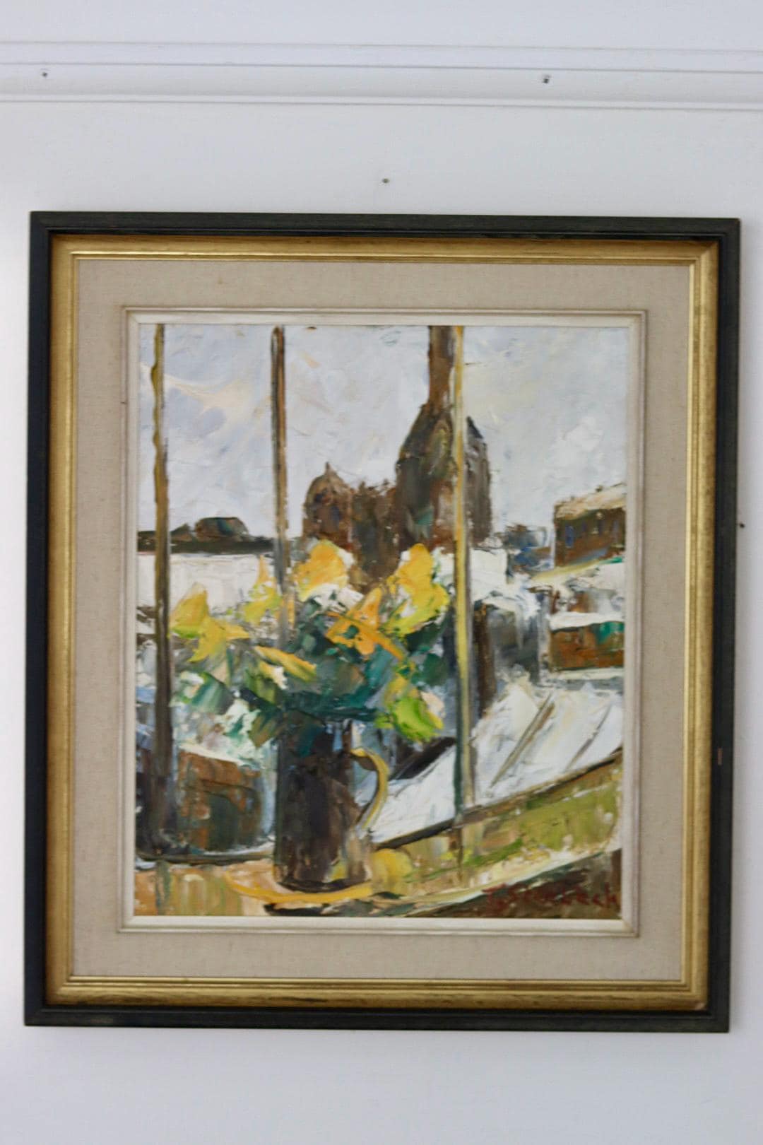 "Yellow Flowers by a Window"  by T. Stenbäck