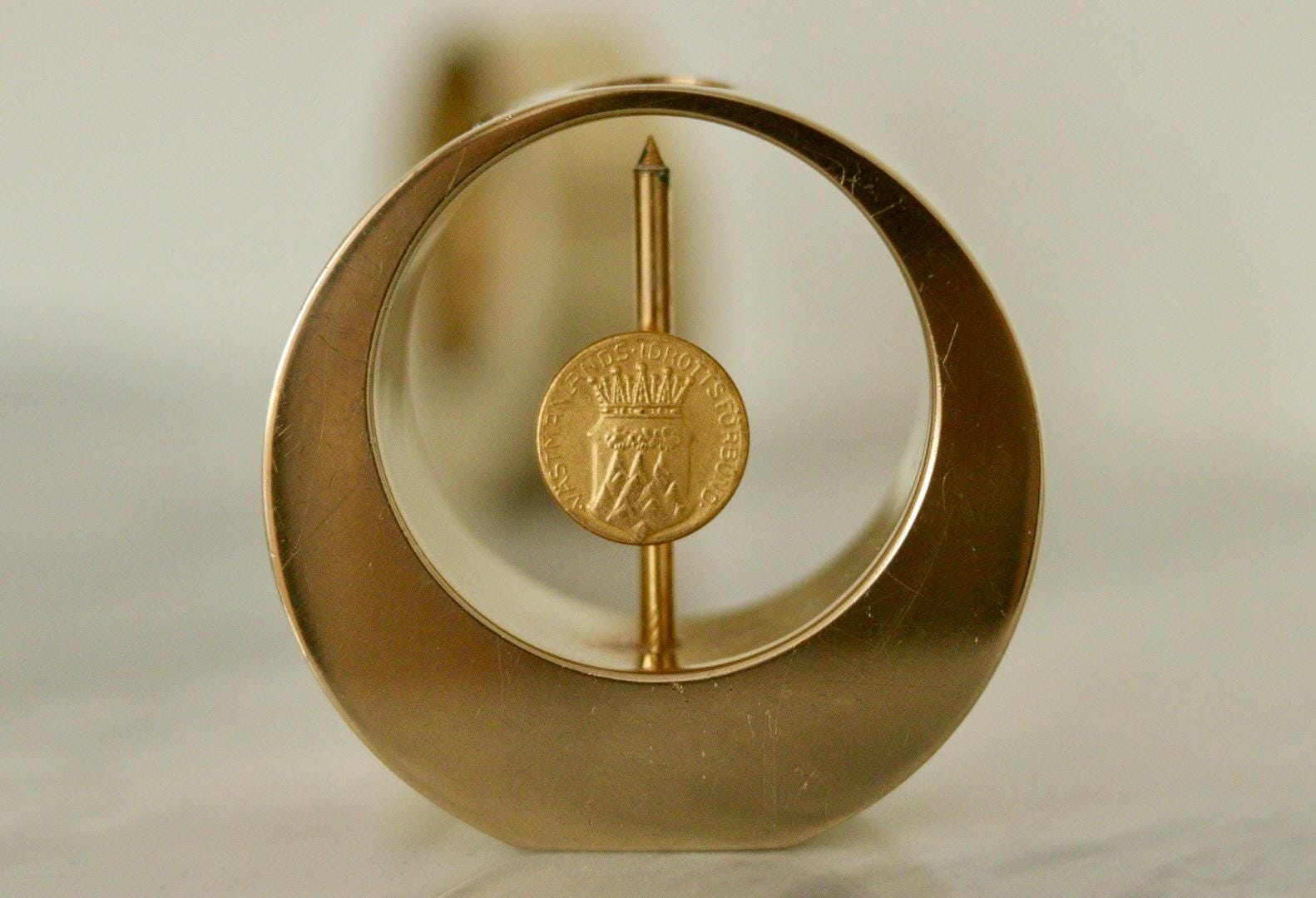 Pair of Swedish Brass Candle Holders by Arthur Pe Kolbäck