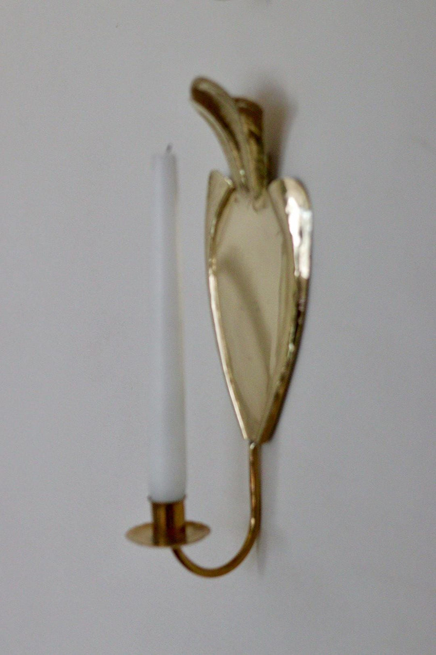 Pair Of Mid Century Swedish Brass Sconces by Arvika
