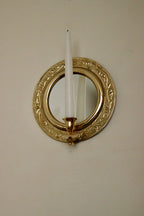 Vintage Brass Sconce with Mirror