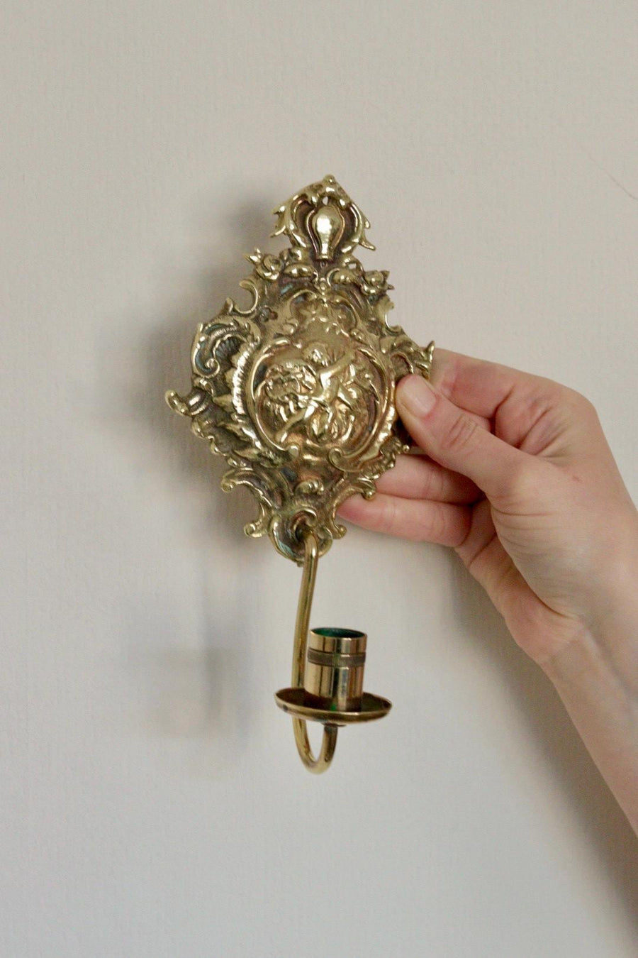 Pair of Mid-Century Brass Swedish Sconces by Arvika