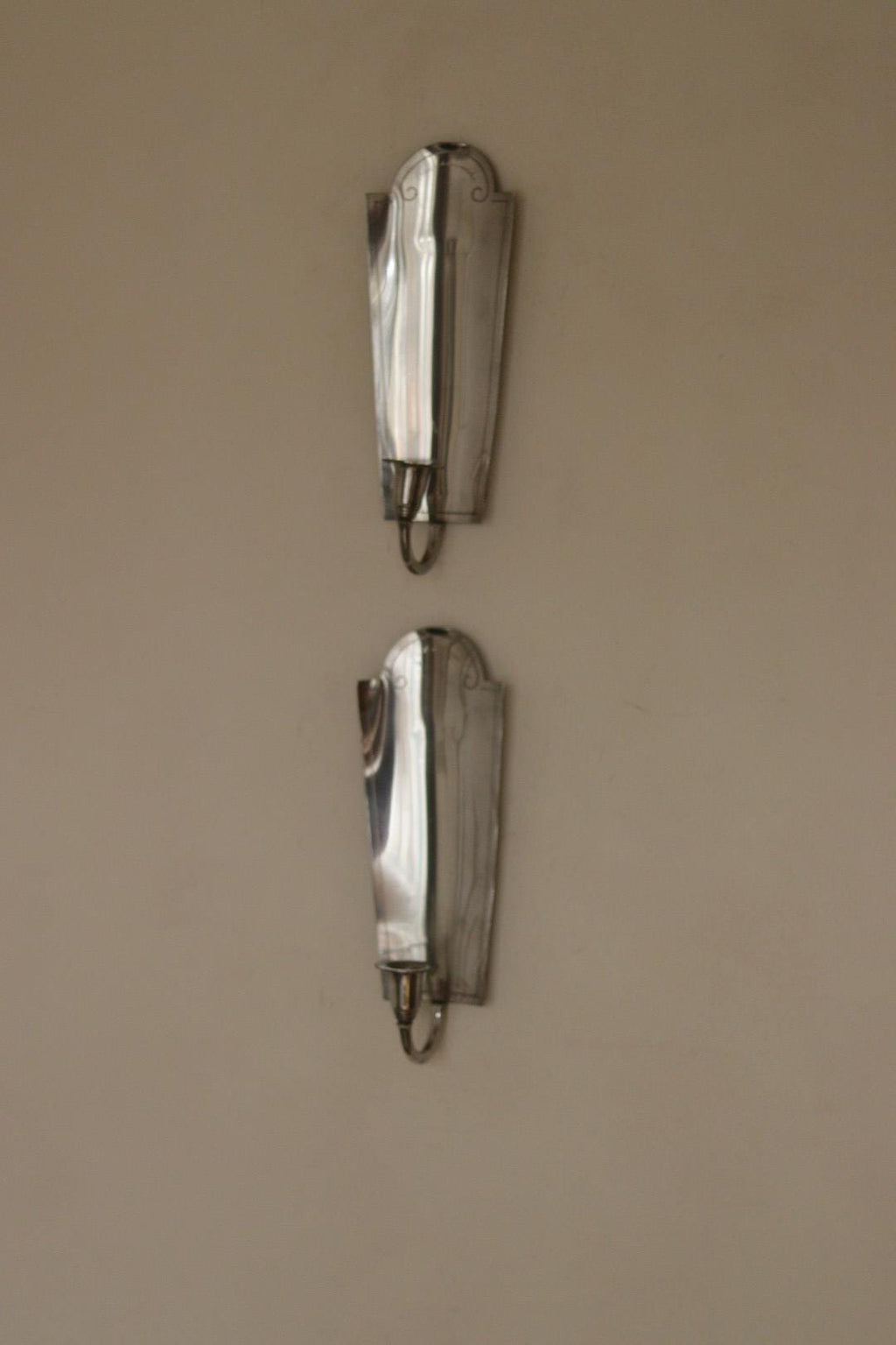 Pair of Mid Century Swedish Pewter Sconces by Svenskt Tenn