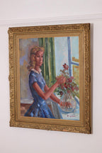 “Woman with Flowers” by Bendt Lauritzen