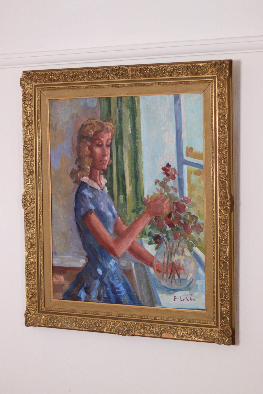 “Woman with Flowers” by Bendt Lauritzen