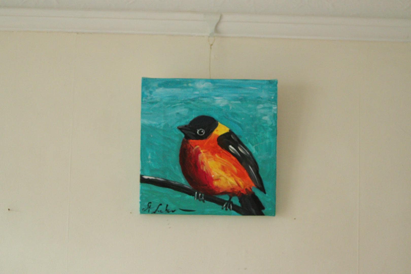 Original Vintage Oil on Canvas – “Bird”