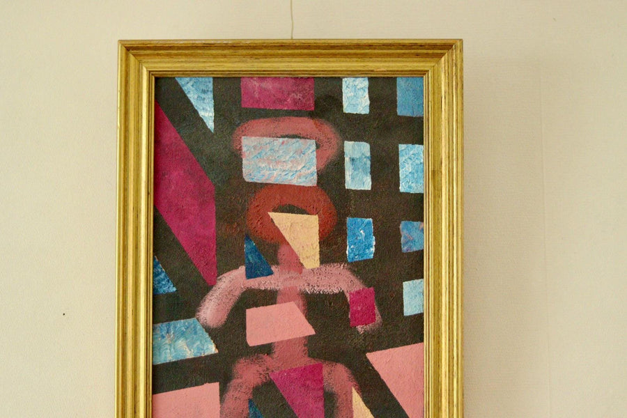 Original Swedish Oil on Panel " Abstract "