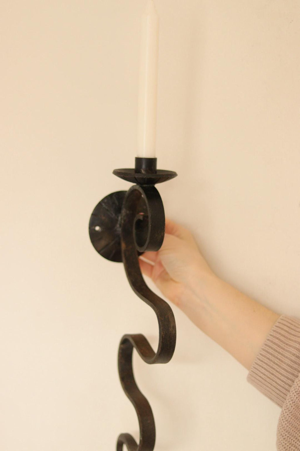 Pair of Mid-Century-Swedish Sconces with Black Coating