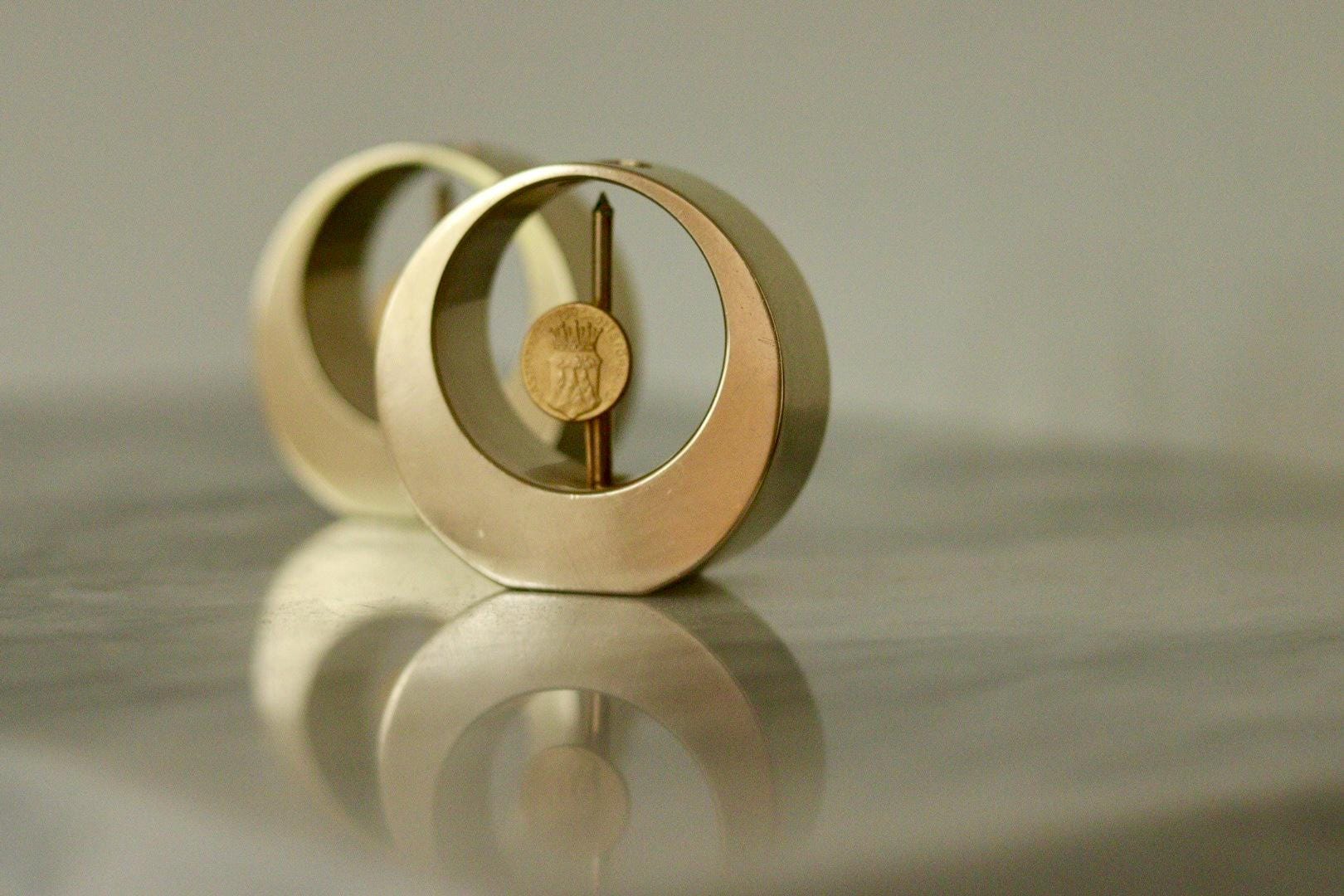 Pair of Swedish Brass Candle Holders by Arthur Pe Kolbäck