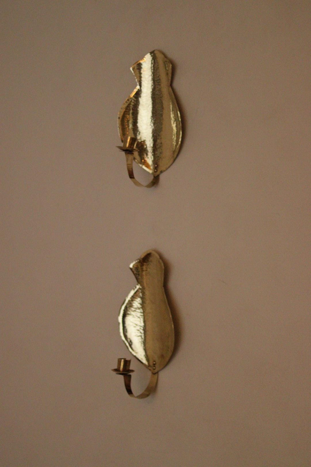Pair of Mid Century Swedish Brass Sconces