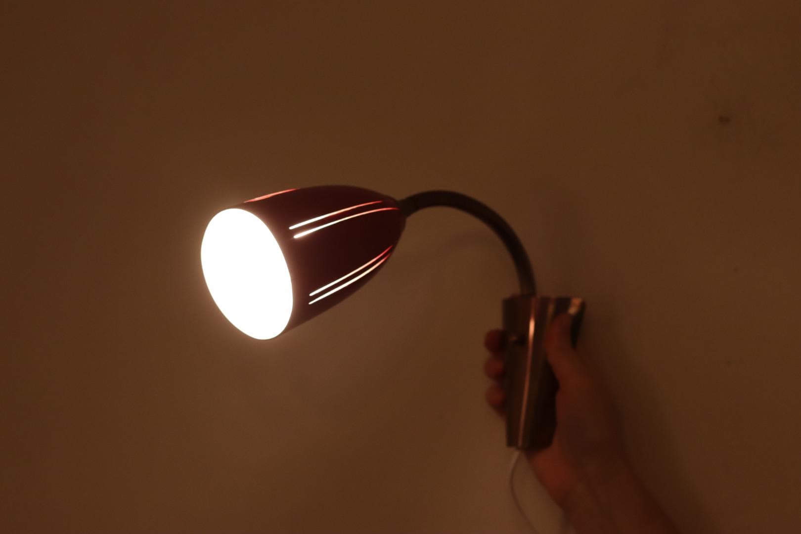 Vintage Red Wall Sconce, Swedish