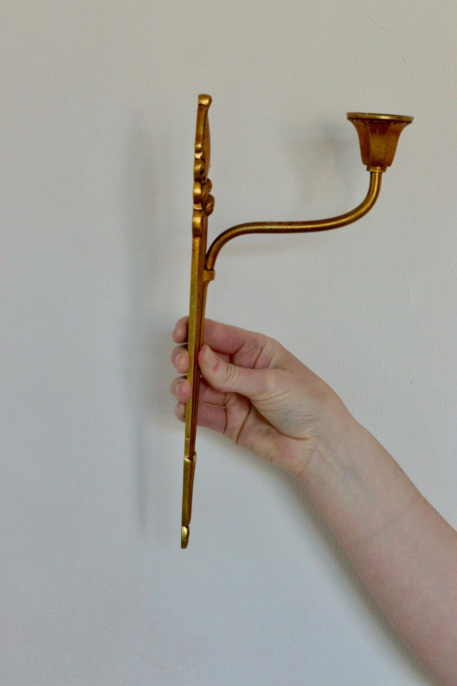 Pair of Mid-Century Brass Swedish Sconces
