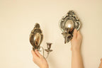 Pair of Mid Century Swedish Pewter Sconces