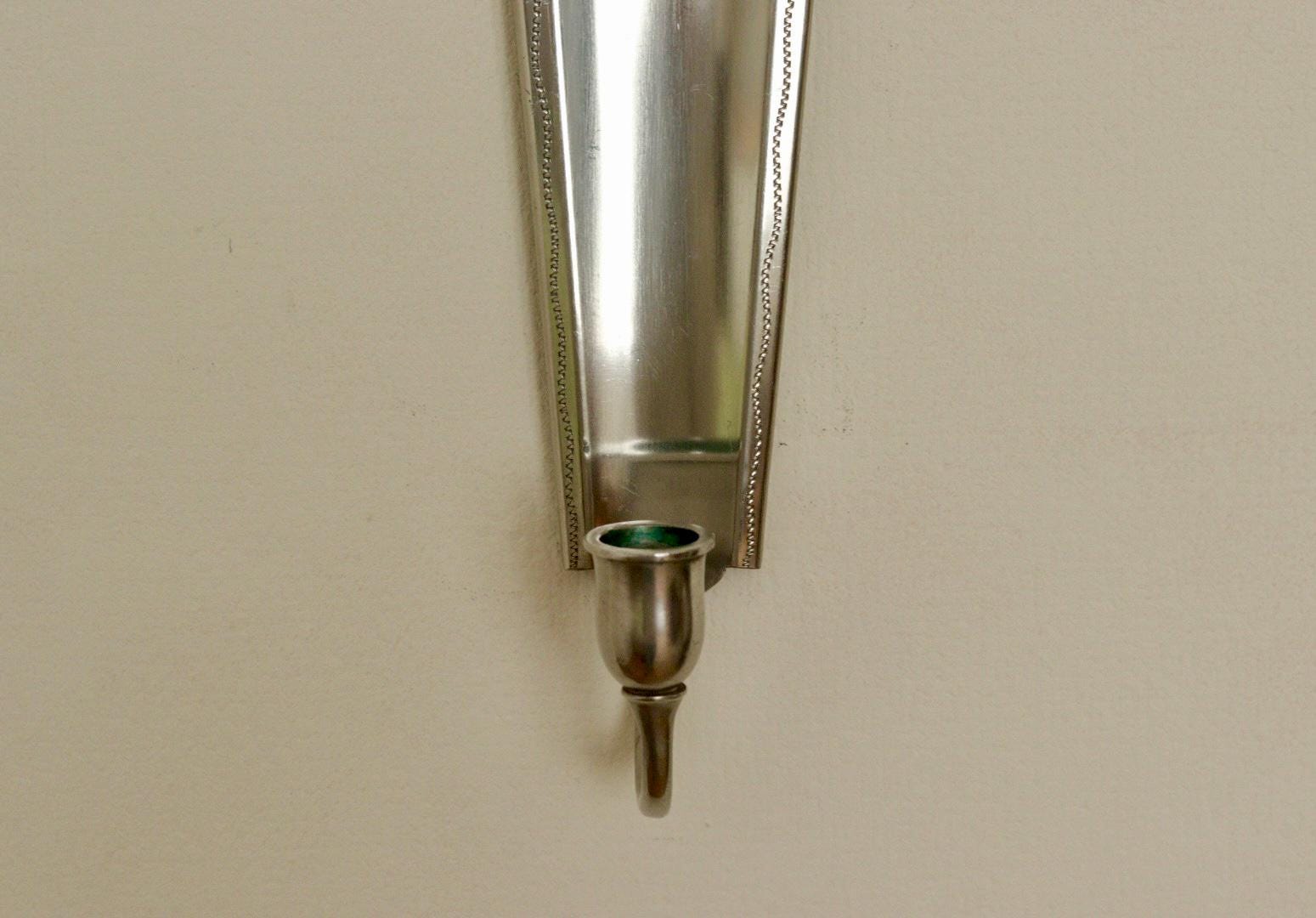 Pair of Mid Century Swedish Pewter Sconces