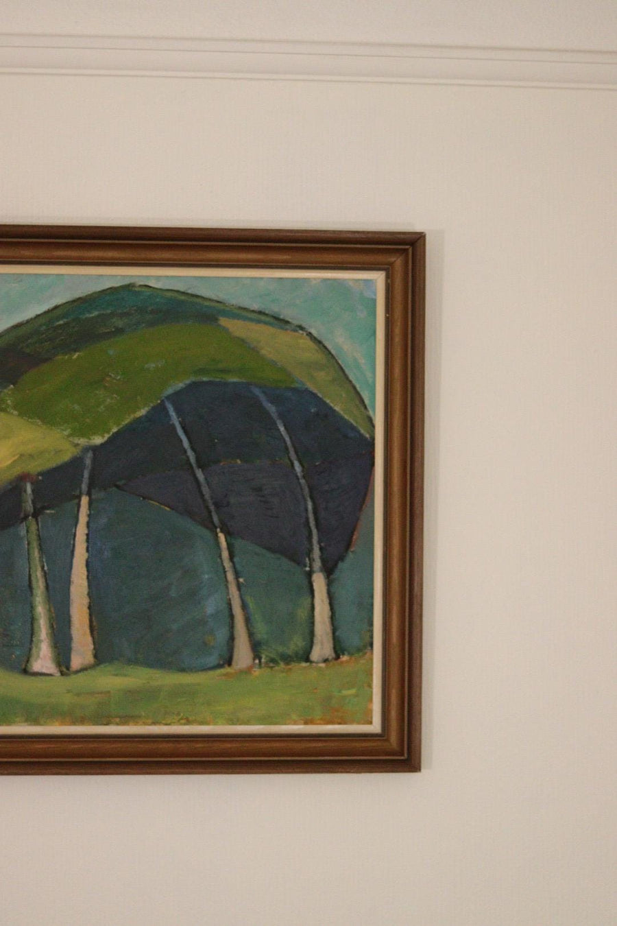 Original Swedish Oil on Panel – Trees