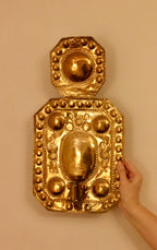 Large Mid-Century Swedish Brass Sconces