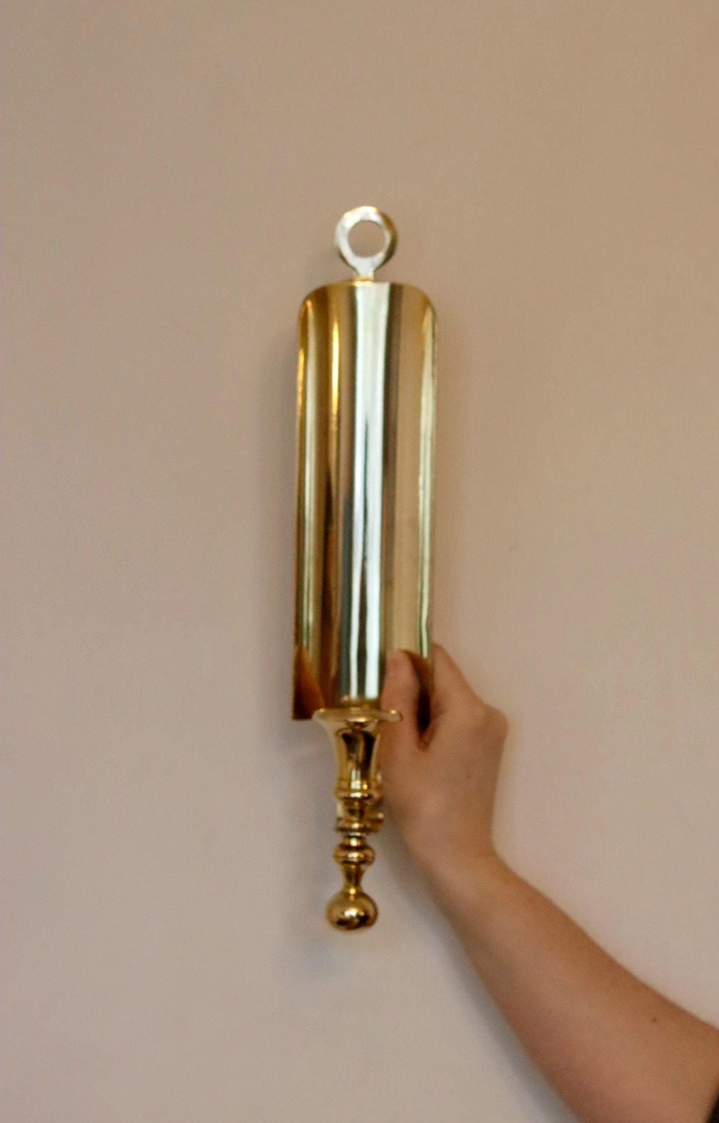 Pair of Mid-Century Swedish Brass Sconces