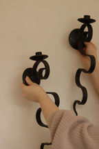 Pair of Mid-Century-Swedish Sconces with Black Coating