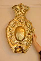 Baroque Style X-Large Mid-Century Brass Swedish Sconces