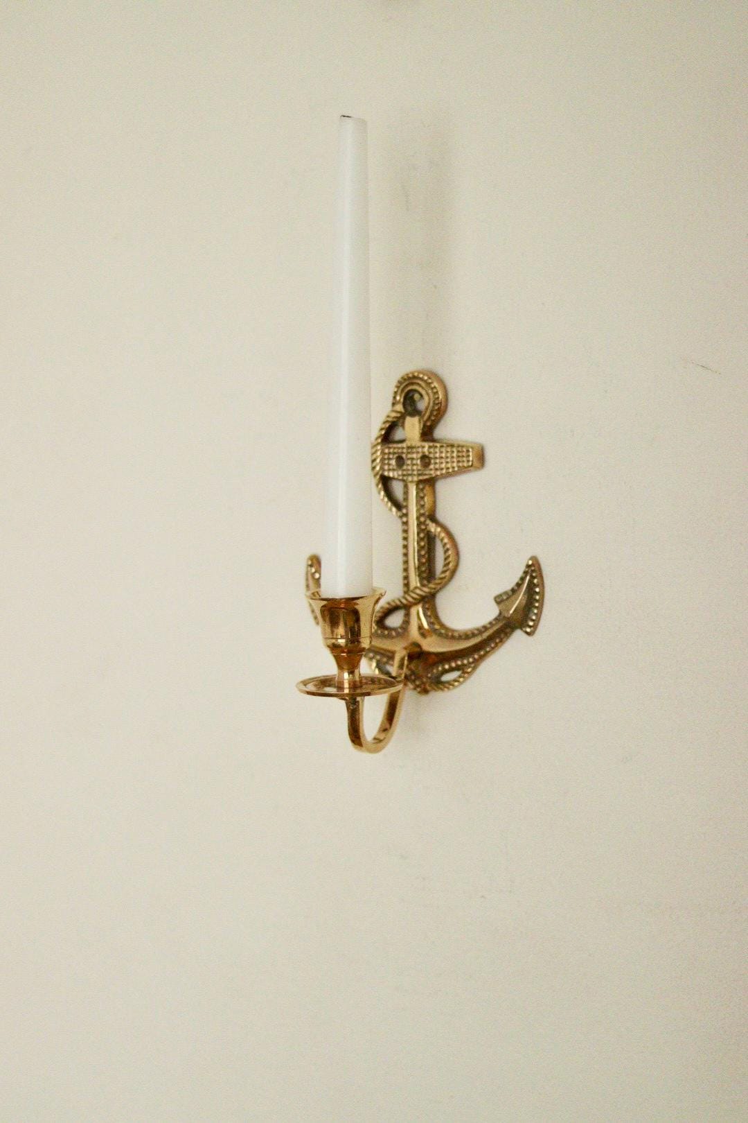 Pair of Vintage Swedish Brass Sconces