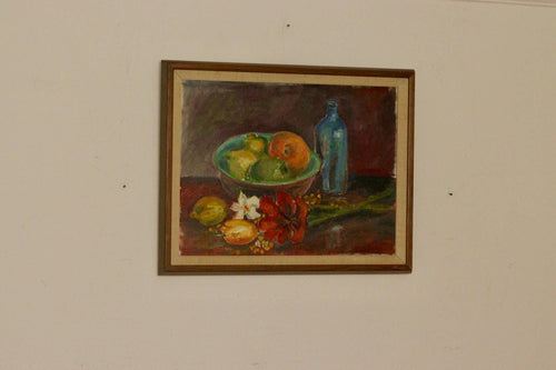 "Still Life, Bottle and Fruit" by Denoran